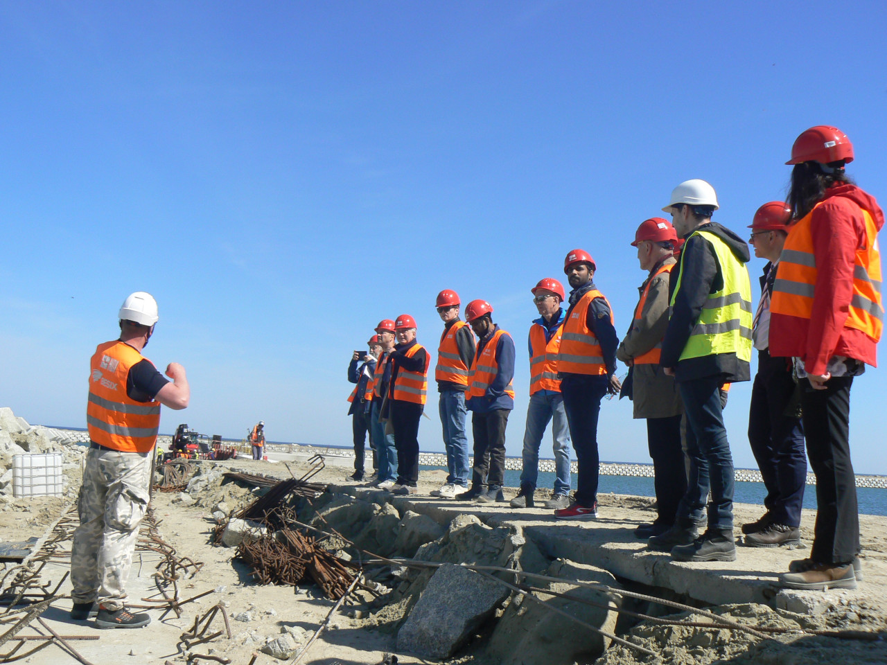 Visiting the investment site at the Vistula Spit Channel