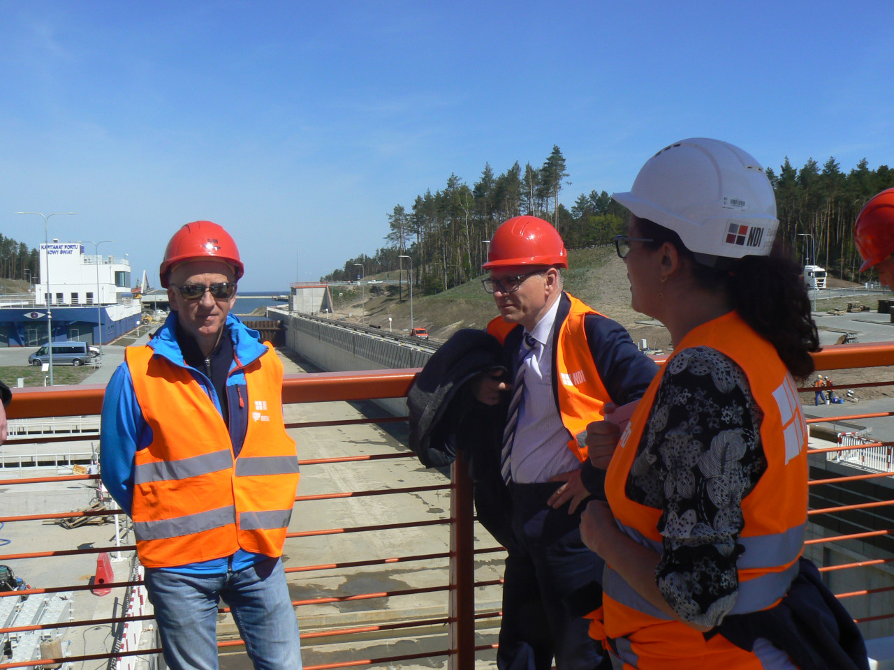 Visiting the investment site at the Vistula Spit Channel